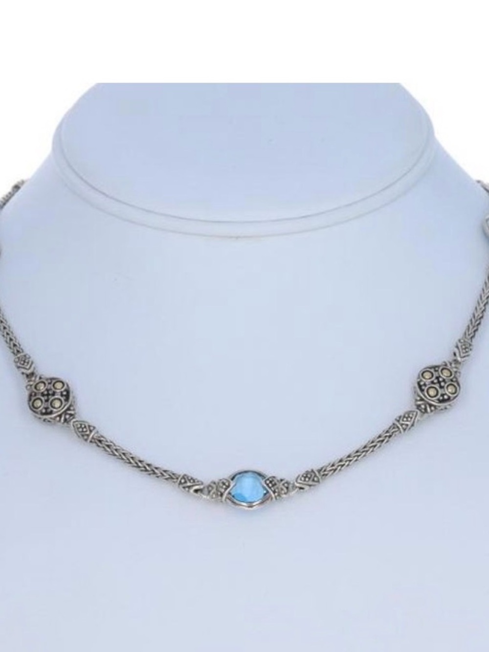 John hardy Sterling Silver Blue Stone Necklace - Women Jewelry